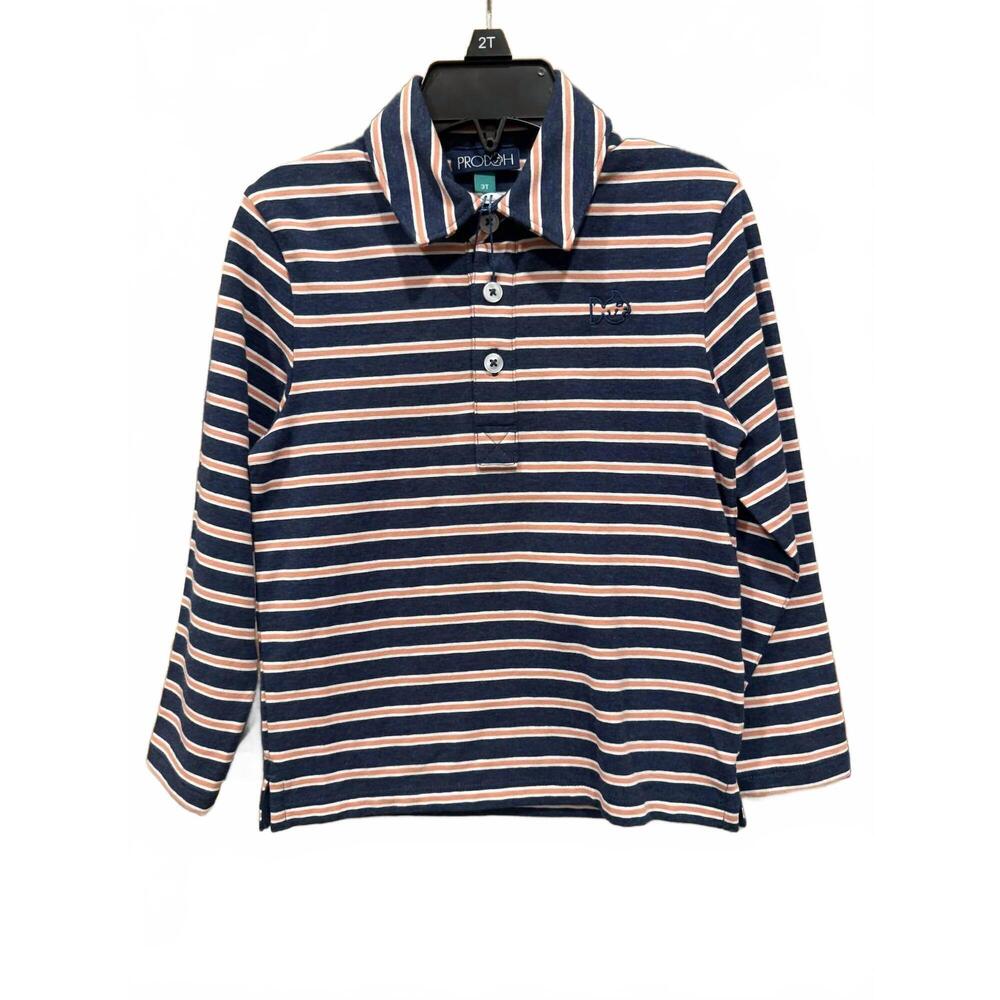 NEW PRODOH boy's long sleeve heathered too cool tee in stripe